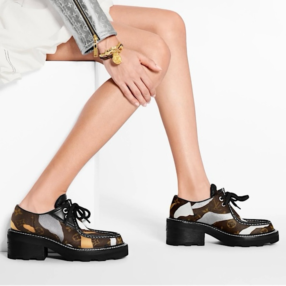 RARE! NEW LOUIS VUITTON LVXLOL BEAUBOURG LIMITED EDITION PLATFORM DERBIES